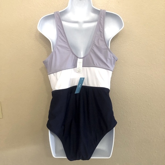 CUPSHE Women's Colorblock Keyhole Cutout One Piece Swimsuit Size XL - Picture 2 of 11